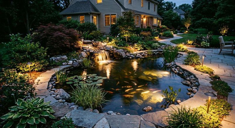Pond Lighting Installation in Heber City, UT
