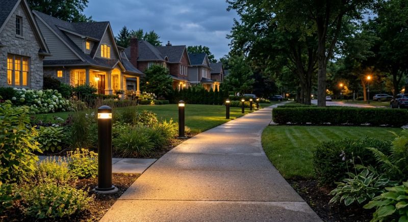 Sidewalk Lighting Installation in Overland Park, KS
