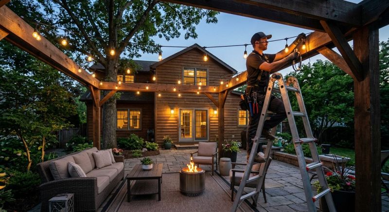 Terrace Lighting Installation in Alpharetta, GA